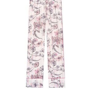 Victoria's Secret Sleepwear Floral Satin Pajama Pants Pink Satin Lounge Pant Med
